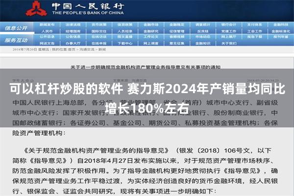 可以杠杆炒股的软件 赛力斯2024年产销量均同比增长180%左右